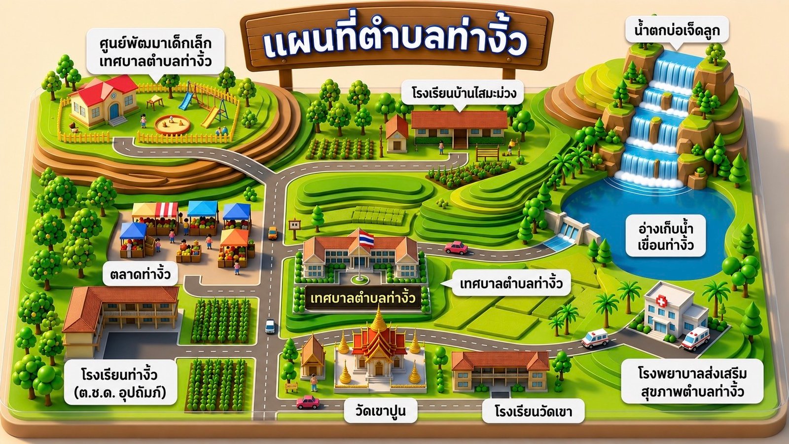 แผนผังตำบลท่างิ้ว